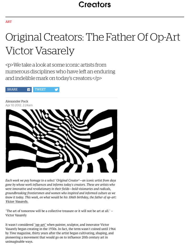 Victor Vasarely, the father of op art